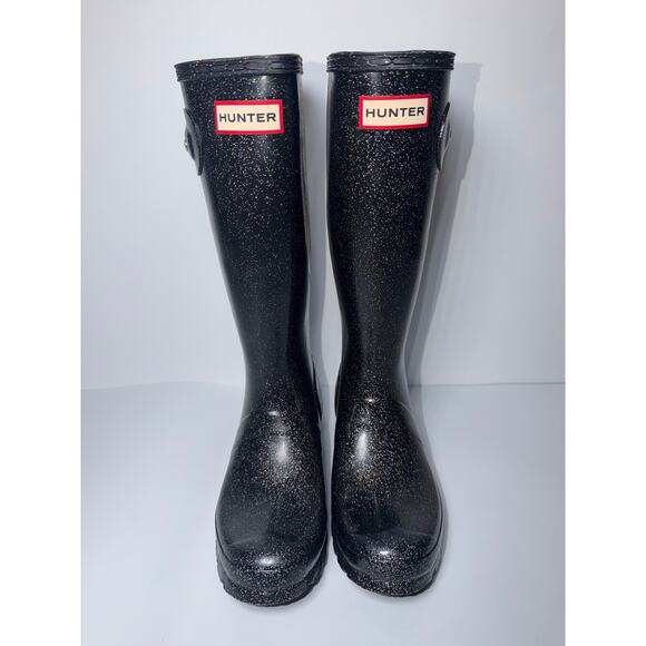 Hunter Girls Starcloud Glitter Tall Rain Boots – Black – US Girls Size 4B/5G main image 7